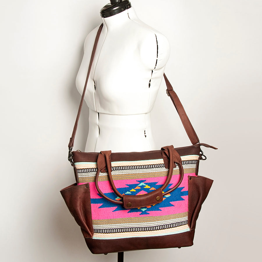 American Darling Tote Saddle Blanket Genuine Leather Western Women Bag Handbag Purse | Travel Bags Cute College Casual for