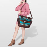 American Darling Tote Saddle Blanket Genuine Leather Western Women Bag Handbag Purse | Travel Bags Cute College Casual for