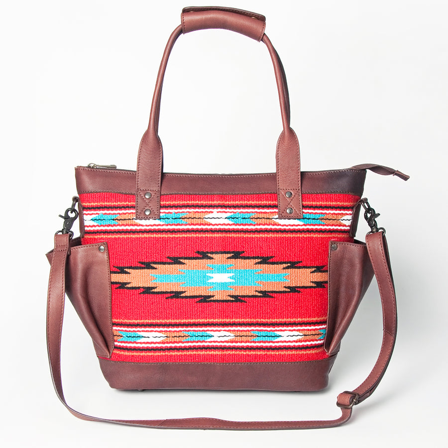 American Darling Tote Saddle Blanket Genuine Leather Western Women Bag Handbag Purse | Travel Bags Cute College Casual for