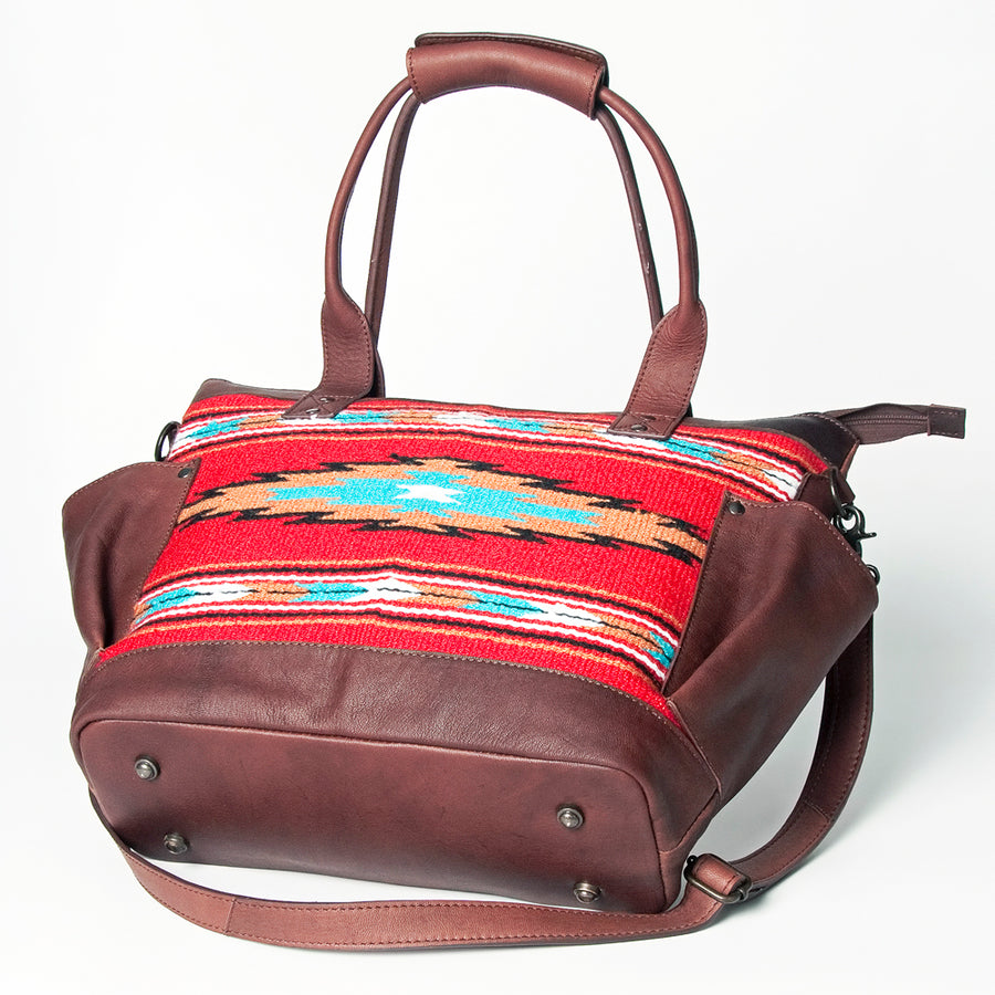American Darling Tote Saddle Blanket Genuine Leather Western Women Bag Handbag Purse | Travel Bags Cute College Casual for