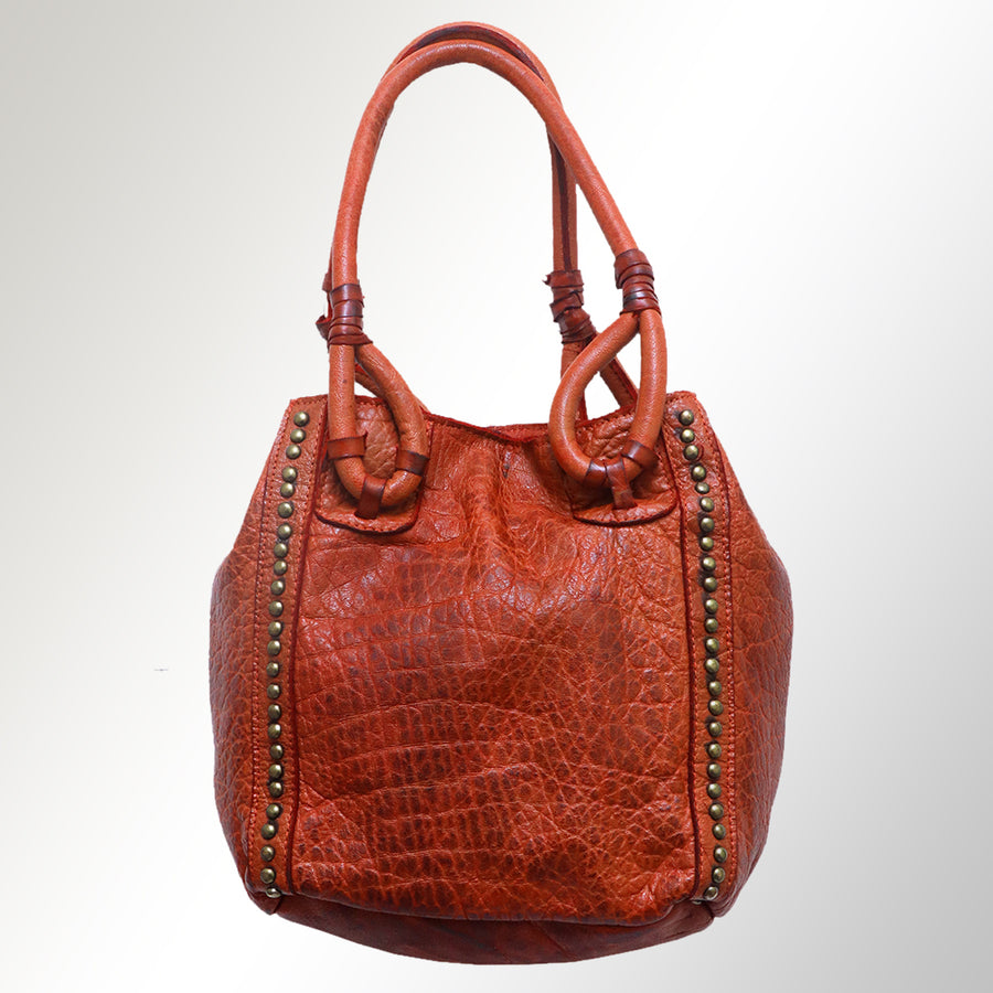 Never Mind Nmbgm111B Tote Vintage Handmade Genuine Cowhide Leather Women Bag Western Handbag Purse