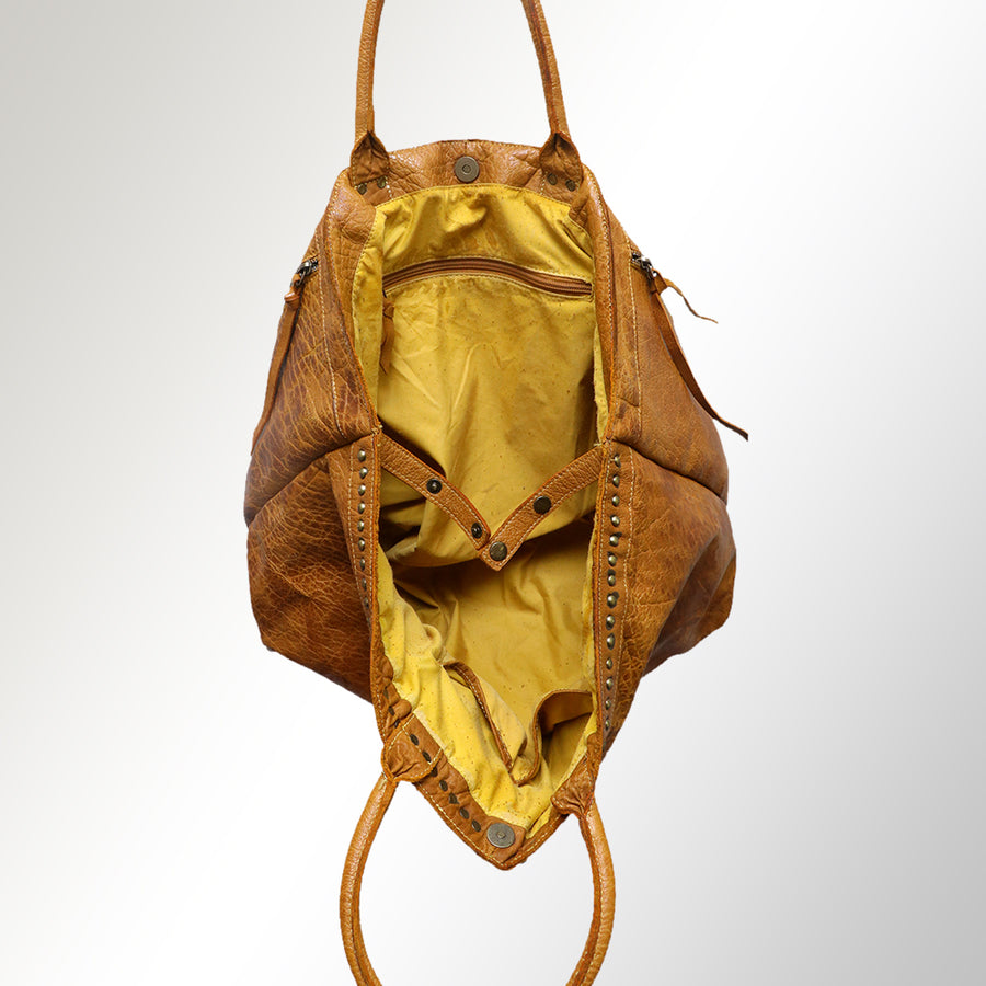 Never Mind Nmbgm108C Tote Vintage Handmade Genuine Cowhide Leather Women Bag Western Handbag Purse