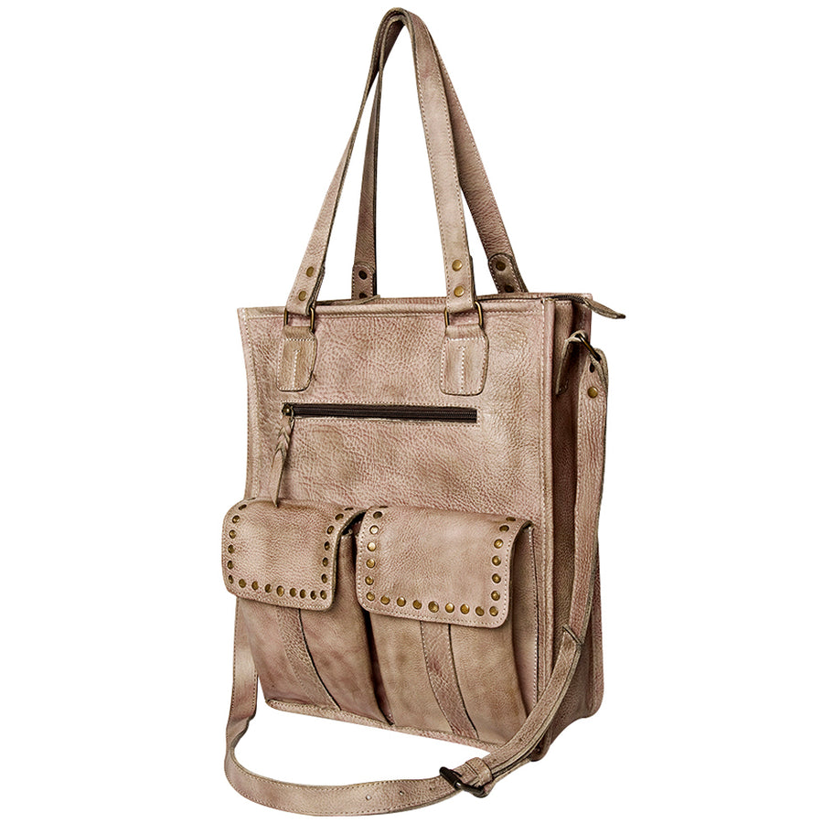 Never Mind Nmbg111A Tote Vintage Handmade Genuine Cowhide Leather by Hilason – Cowboy and equestrian accessories