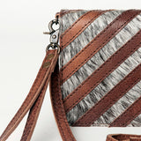 American Darling Organiser Bag Handcrafted from Crocodile Embossed Genuine Leather with YKK Zipper and Detachable Strap