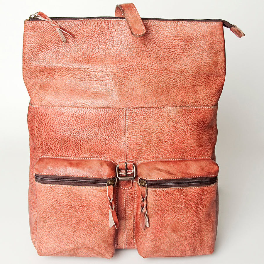 Never Mind Nmbg134C Backpack Vintage Handmade Genuine Cowhide Leather Women Bag Western Handbag Purse