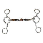 HILASON Western 3 pcs Dogbone w/ Copper roller links Gag Bit | Horse Bits Walking Training Equine for horses