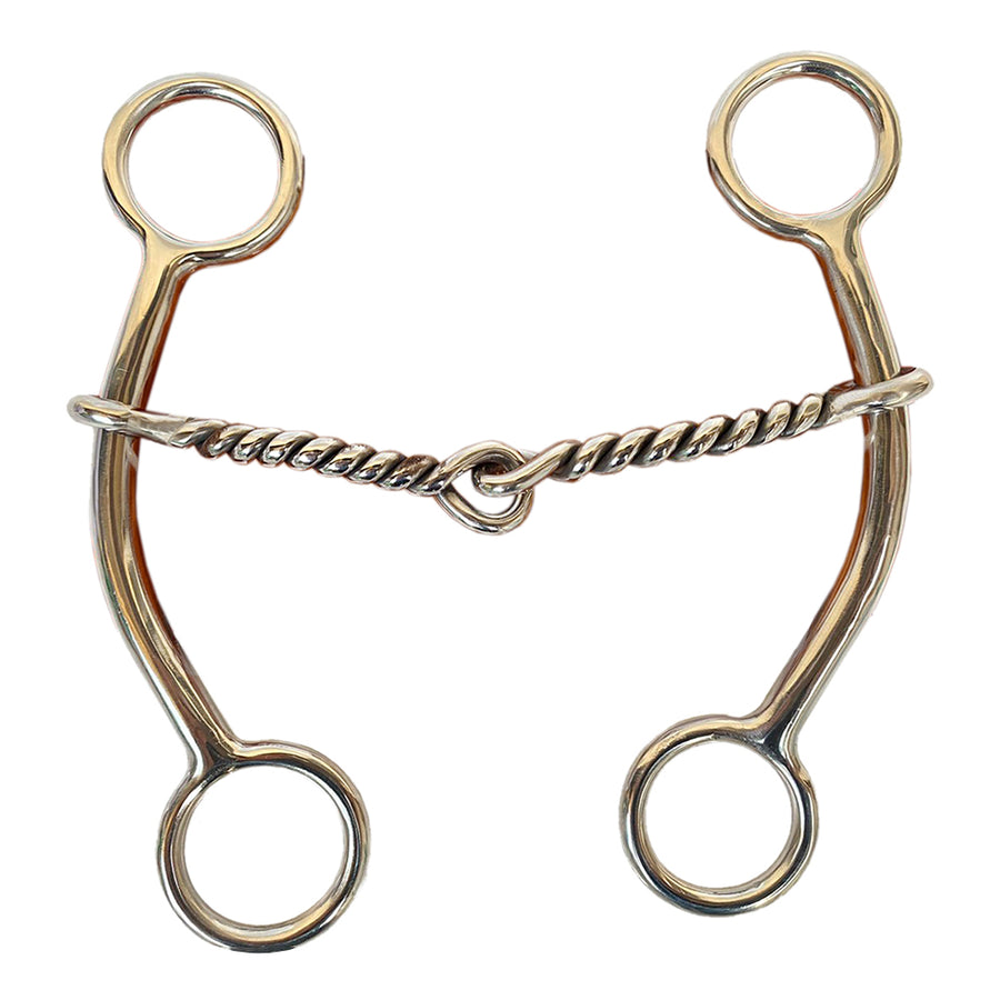 HILASON Western Horse Goostree Twisted Wire 5 In Mouthpiece Curb Bit Stainless Steel - Uhorse