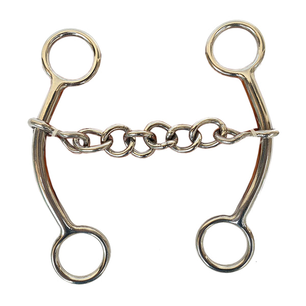 HILASON Western Horse Goostree 5 In Mouthpiece Chain Curb Bit Stainless Steel - Uhorse