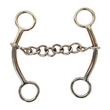 Bar H Equine Western Horse 5 In Mouthpiece Chain Curb Bit Stainless Steel