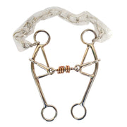 HILASON Gag Double Jointed Bit with Dogbone Copper Rollers Link | Horse Bits Western Walking Training Equine for horses