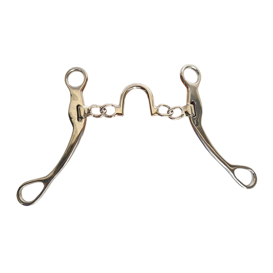 HILASON Western Horse 5 In Mouth Medium Shank Chain SS Correction Bit - Uhorse