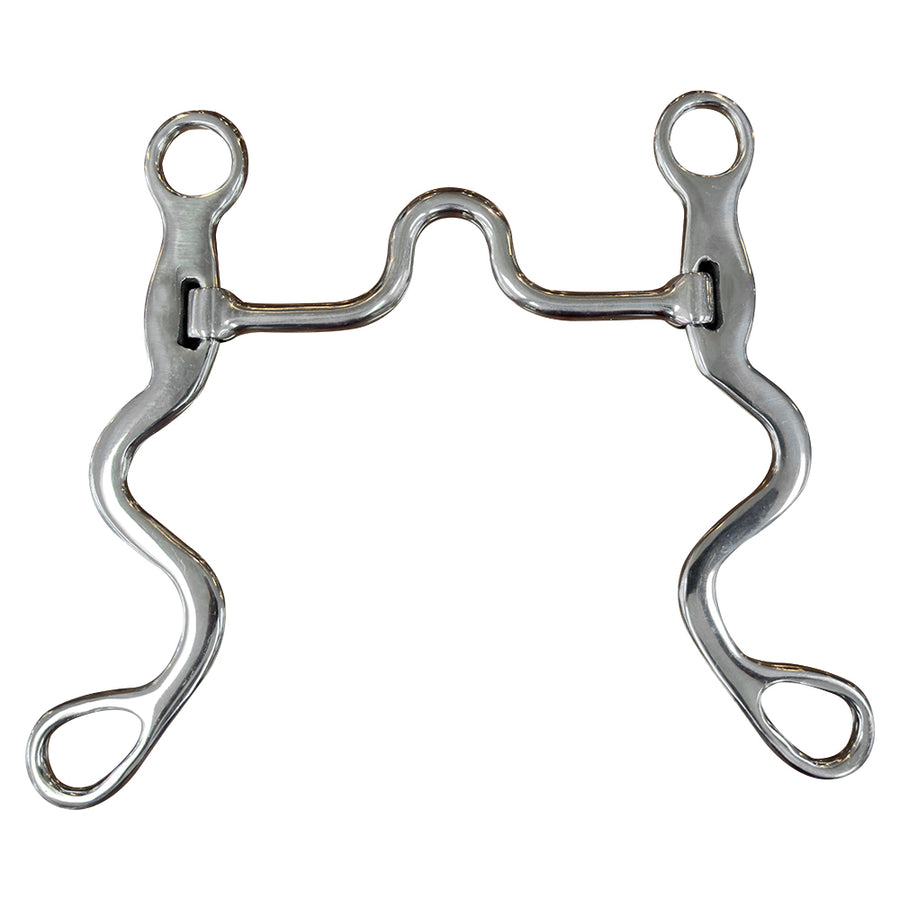BAR H EQUINE Western Horse 5 In Mouth Cavalry Shank Ported With Stainless Steel Bit - Uhorse