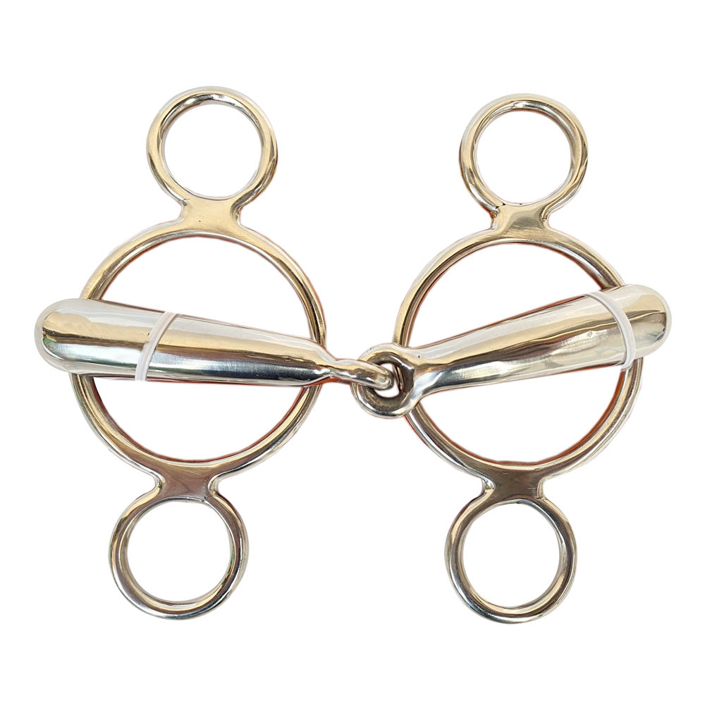 HILASON Light Weight Hollow 3Ring Continental Gag Bit with Stainless Steel | Horse Bit | Horse Bits Western | Walking Horse Bits | Training Horse Bit | Equine Bits | Bit for horses