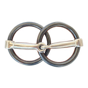 HILASON Weighted O Ring Snaffle Bit Stainless Steel and Black Sweet Iron | Horse Bits Western Walking Training Equine horses