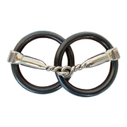 HILASON Western Horse Weighted O Ring Twisted Snaffle Bit SS and Black Sweet Iron | Horse Bits Western Walking Training Equine horses