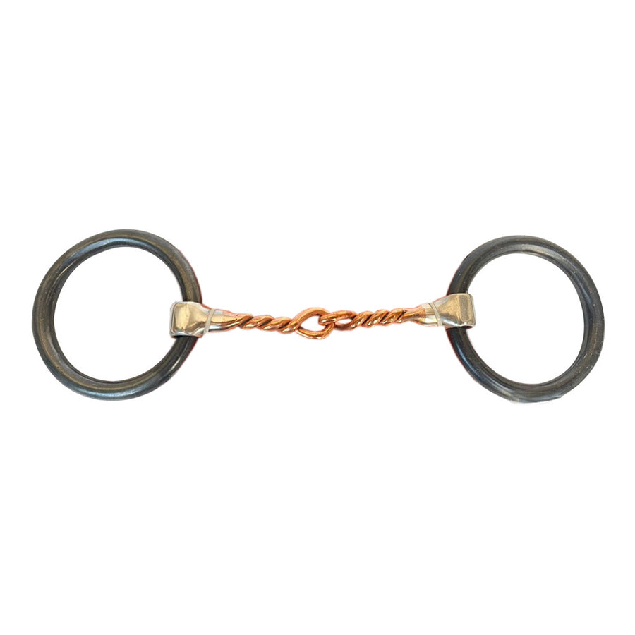 HILASON Western Horse Snaffle Bit Mouthpiece 5 Inch Twisted Copper Wire SS Metal - Uhorse