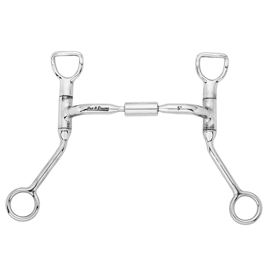 HILASON Horse Bit Western Shank Curb Bit Stainless Steel Barrel with Roller - Uhorse