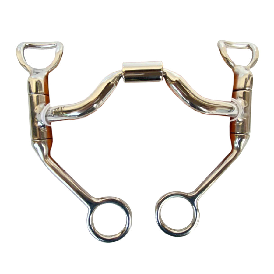 BAR H EQUINE Horse Snaffle Bit Mouthpiece is 5 Inch Solid Stainless Metal - Uhorse