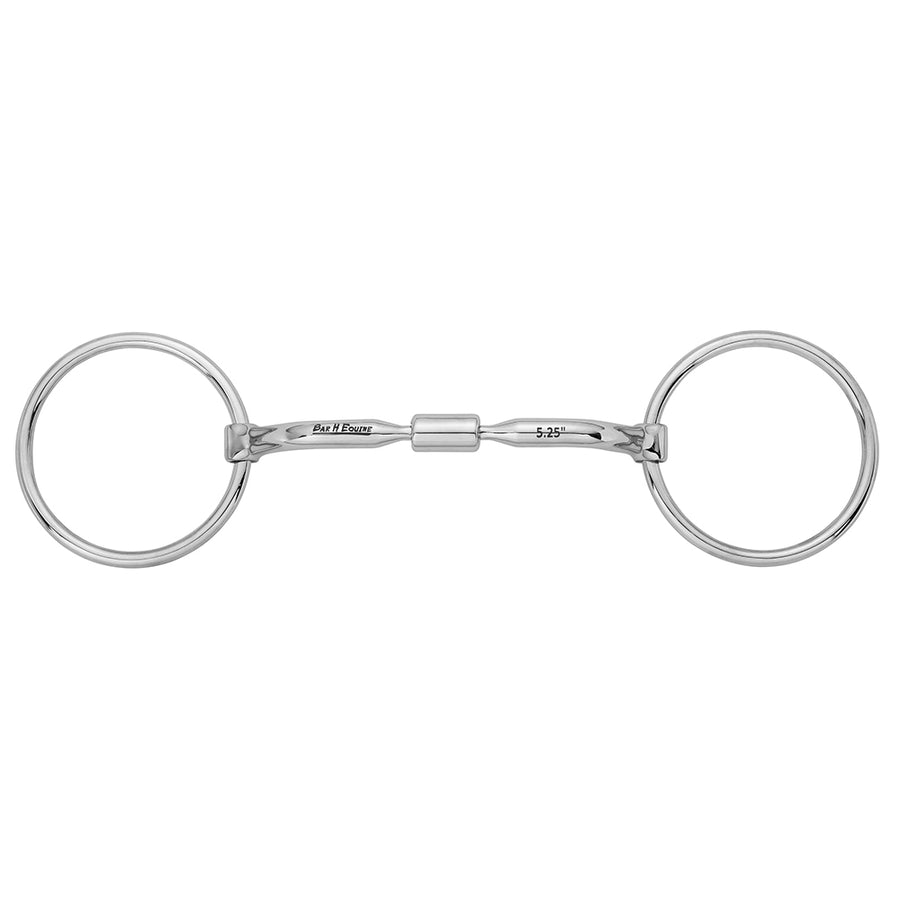 BAR H EQUINE 5-1/4 In Loose O Ring Snaffle with Comfort Mouthpiece Stainless Steel - Uhorse