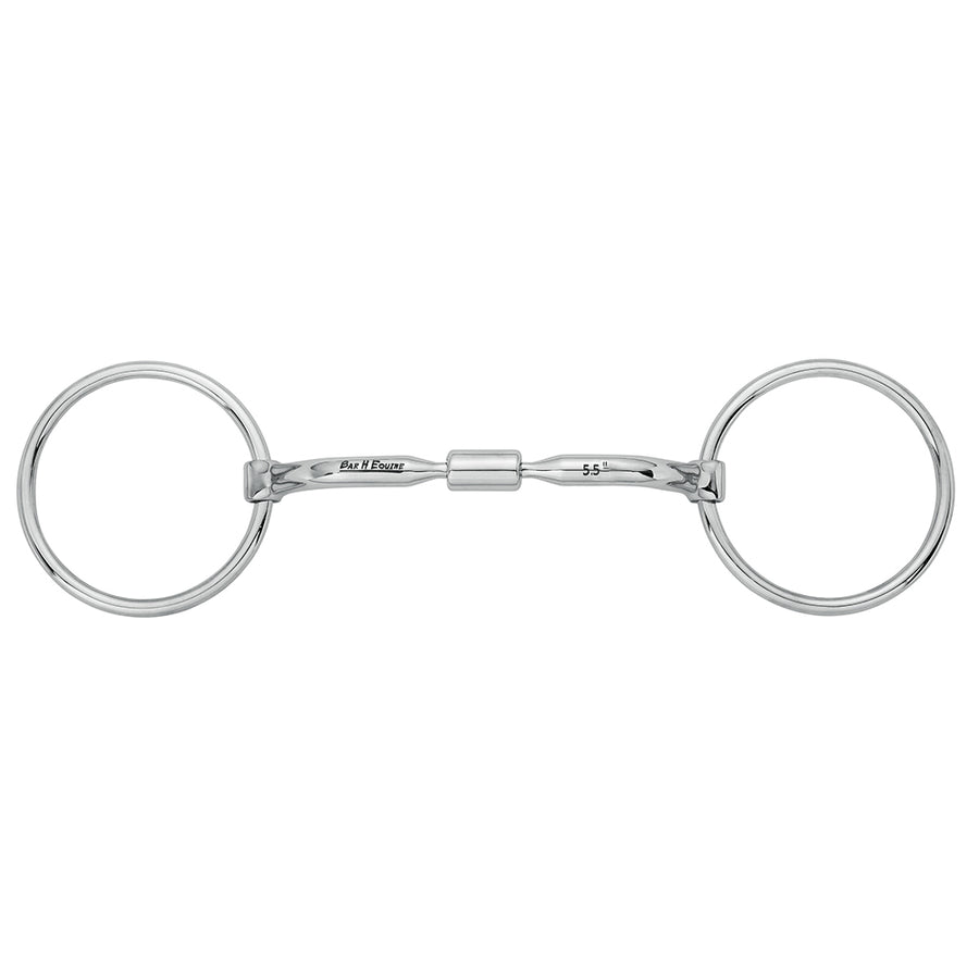BAR H EQUINE 5-1/2 In Loose O Ring Snaffle with Comfort Mouthpiece Stainless Steel - Uhorse