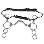 HILASON Med Port Stainless Steel O Ring Combination Elevator Bit w/ leather strap