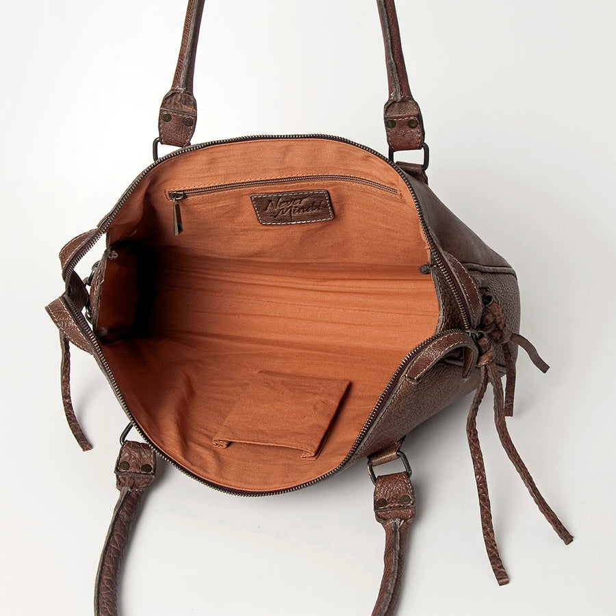 Never Mind Nmbgz113A Tote Vintage Handmade Genuine Cowhide Leather Women Bag Western Handbag Purse