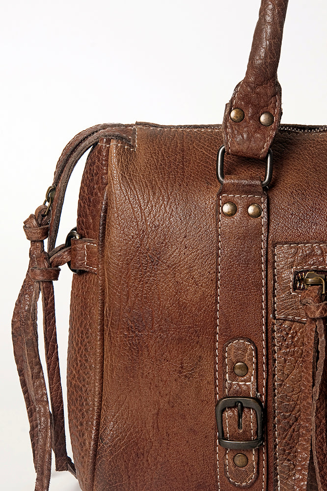 Never Mind Nmbgz113A Tote Vintage Handmade Genuine Cowhide Leather Women Bag Western Handbag Purse
