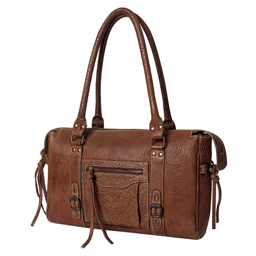 Never Mind Nmbgz113A Tote Vintage Handmade Genuine Cowhide Leather by Hilason – Cowboy and equestrian accessories