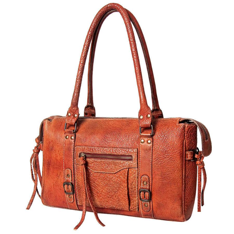 Never Mind Nmbgz113C Tote Vintage Handmade Genuine Cowhide Leather by Hilason – Cowboy and equestrian accessories