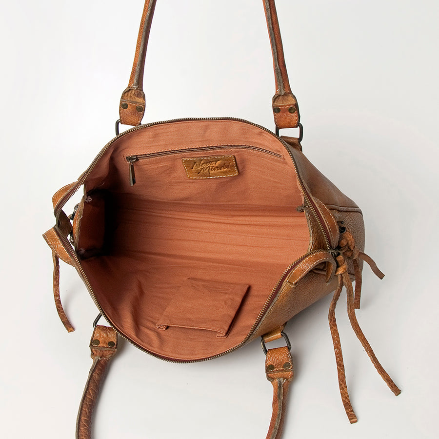 Never Mind Nmbgz113D Tote Vintage Handmade Genuine Cowhide Leather Women Bag Western Handbag Purse