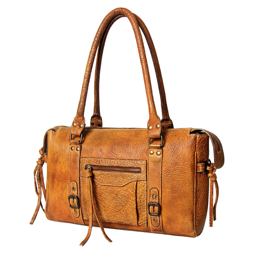 Never Mind Nmbgz113D Tote Vintage Handmade Genuine Cowhide Leather by Hilason – Cowboy and equestrian accessories