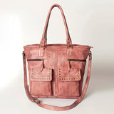 Never Mind Nmbg124A Tote Vintage Handmade Genuine Cowhide Leather Women Bag Western Handbag Purse