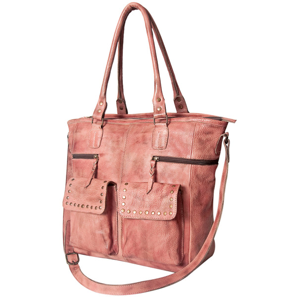 Never Mind Nmbg124A Tote Vintage Handmade Genuine Cowhide Leather by Hilason – Cowboy and equestrian accessories