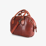 Spaghetti Western Swc124Bcg Tote Vintage Handmade Drum Dyed Genuine European Cowhide Leather Women Bag Western Handbag Purse