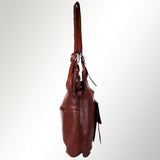 Spaghetti Western Swc125Cg Tote Vintage Handmade Drum Dyed Genuine European Cowhide Leather Women Bag Western Handbag Purse