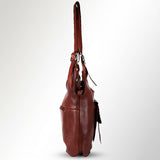 Spaghetti Western Swc125Cg Tote Vintage Handmade Drum Dyed Genuine European Cowhide Leather Women Bag Western Handbag Purse