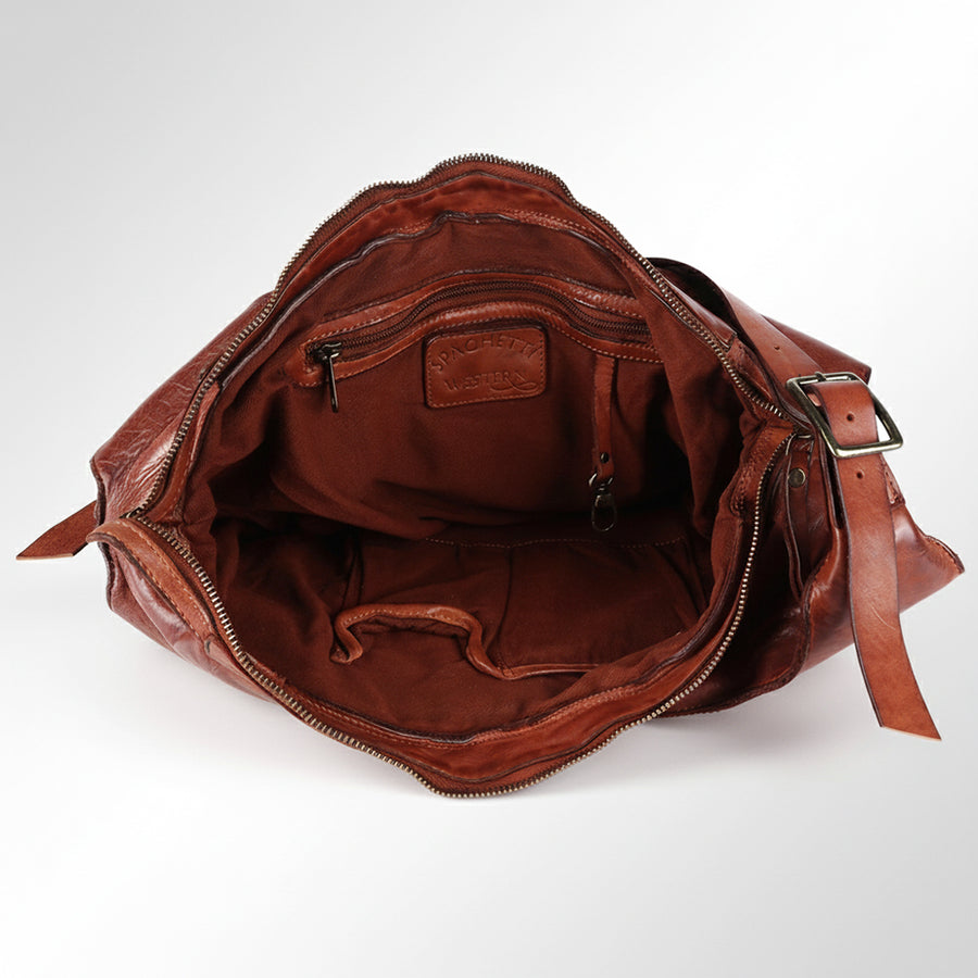 Spaghetti Western Swc125Cg Tote Vintage Handmade Drum Dyed Genuine European Cowhide Leather Women Bag Western Handbag Purse