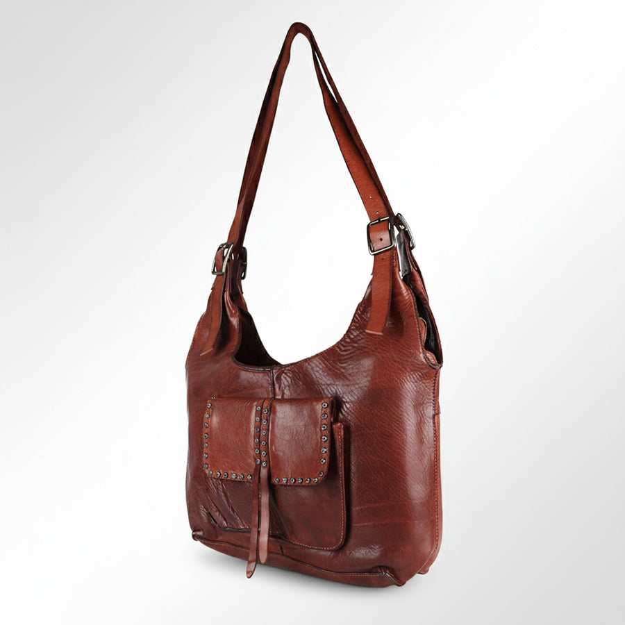 Spaghetti W. Swc125Cg Tote Vintage Handmade Drum Dyed Genuine European by Hilason – Cowboy and equestrian accessories
