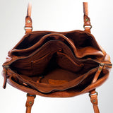 Spaghetti Western Swc131Cg Tote Vintage Handmade Drum Dyed Genuine European Cowhide Leather Women Bag Western Handbag Purse