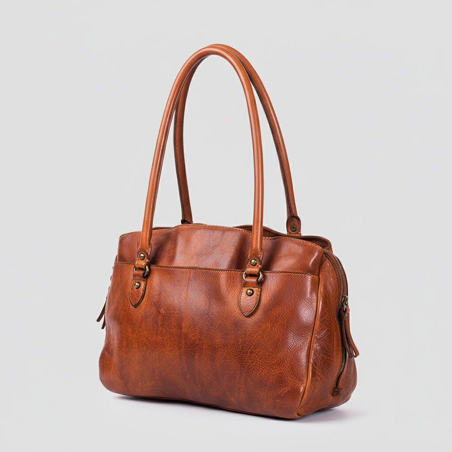 Spaghetti W. Swc131Cg Tote Vintage Handmade Drum Dyed Genuine European by Hilason – Cowboy and equestrian accessories