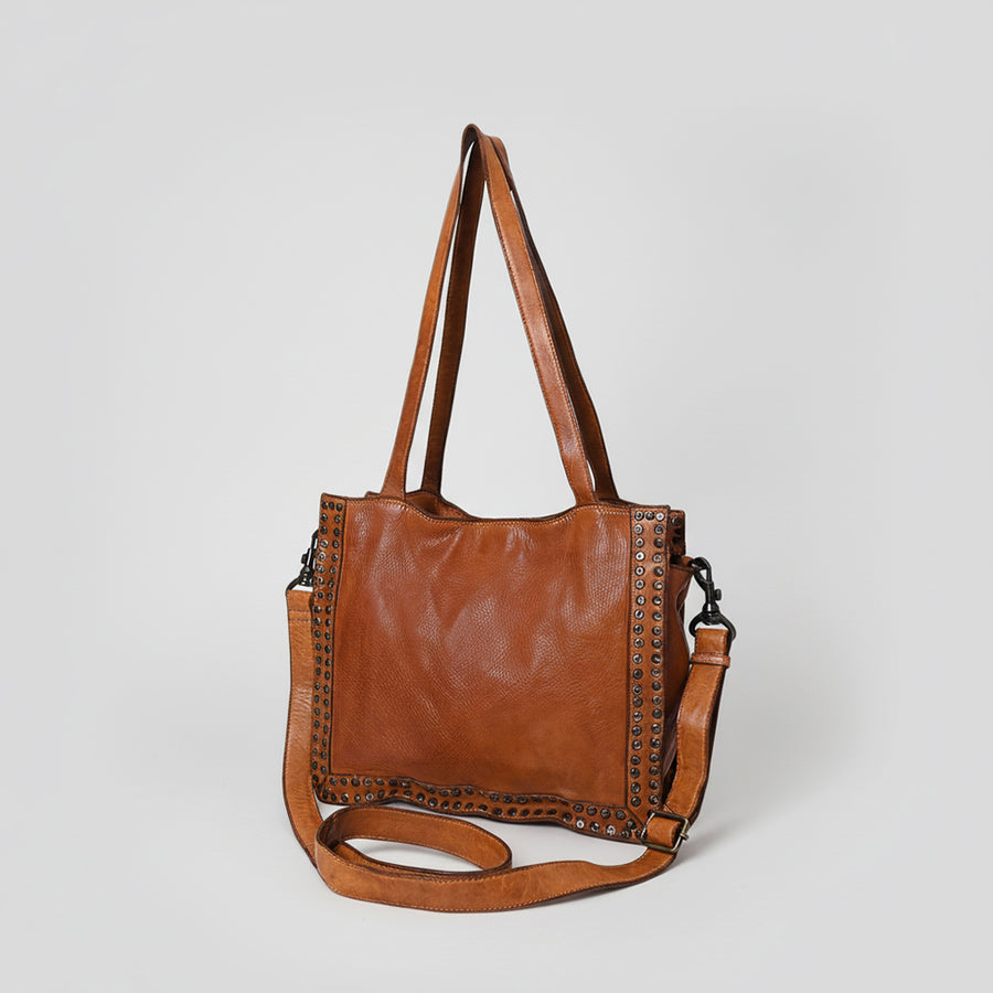 Spaghetti W. Swc133Tan Tote Vintage Handmade Drum Dyed Genuine by Hilason – Cowboy and equestrian accessories