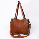 Spaghetti Western Swc133Tan Tote Vintage Handmade Drum Dyed Genuine European Cowhide Leather Women Bag Western Handbag Purse