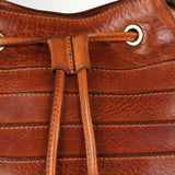 Spaghetti Western Swc138Btan Bucket Vintage Handmade Drum Dyed Genuine European Cowhide Leather Women Bag Western Handbag Purse