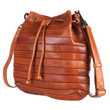 Spaghetti Western Swc138Btan Hobo Vintage Handmade Drum Dyed Genuine European Cowhide Leather Women Bag Western Handbag Purse