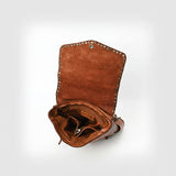 Spaghetti Western Swc139Cg Tote Vintage Handmade Drum Dyed Genuine European Cowhide Leather Women Bag Western Handbag Purse