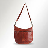 Spaghetti Western Swc140Cg Hobo Vintage Handmade Drum Dyed Genuine European Cowhide Leather Women Bag Western Handbag Purse