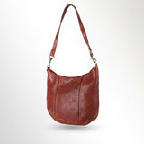 Spaghetti Western Swc140Cg Hobo Vintage Handmade Drum Dyed Genuine European Cowhide Leather Women Bag Western Handbag Purse