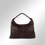 Spaghetti Western Swc141Brn Hobo Vintage Handmade Drum Dyed Genuine European Cowhide Leather Women Bag Western Handbag Purse