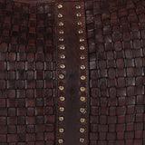 Spaghetti Western Swc141Brn Hobo Vintage Handmade Drum Dyed Genuine European Cowhide Leather Women Bag Western Handbag Purse