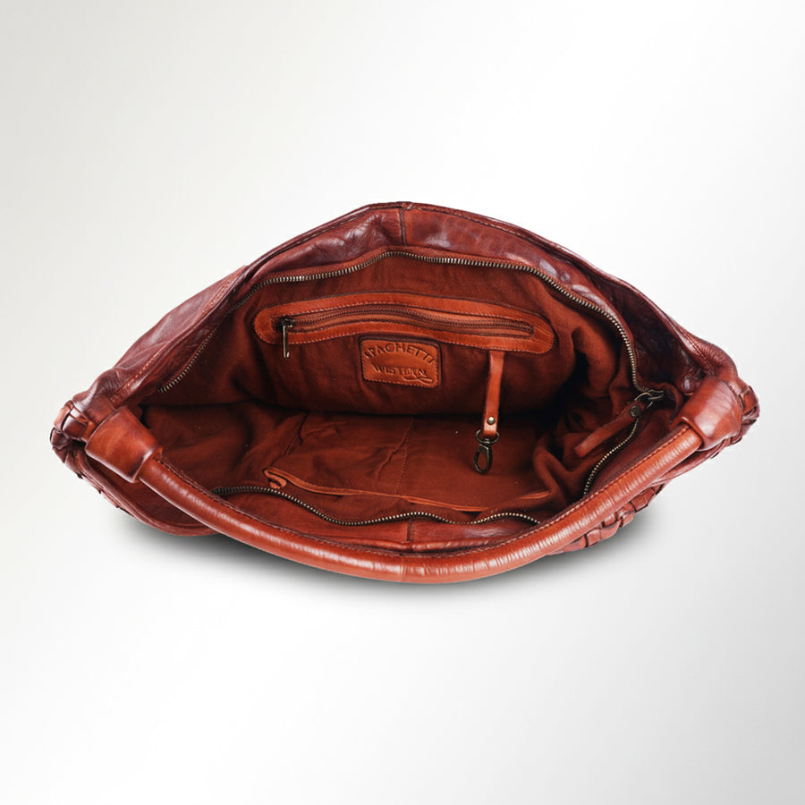 Spaghetti Western Swc141Cg Hobo Vintage Handmade Drum Dyed Genuine European Cowhide Leather Women Bag Western Handbag Purse